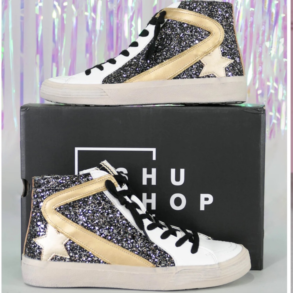 SHUSHOP Pia Glitter Sneakers